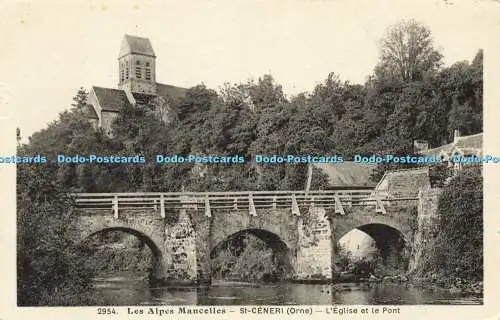 R601756 2954 Les Alpes Mancelles St Ceneri Orne LEglise et le Pont A Dolbeau 193