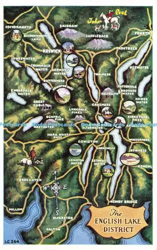 R603225 The English Lake District Map H Webster