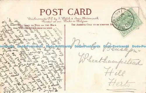 R605424 Sprache der Blumen Weiße Rose Ich bin dir würdig J Welch 1905