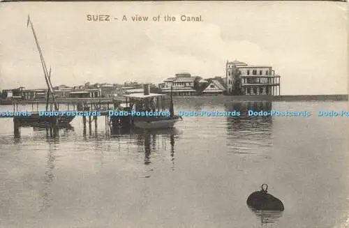 R608000 Suez Ein Blick auf den Kanal Kairo Postkarte Trust Serie 599
