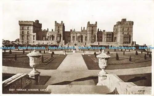 R601788 East Terrace Windsor Castle 3387 Valentines Series Photo Brown