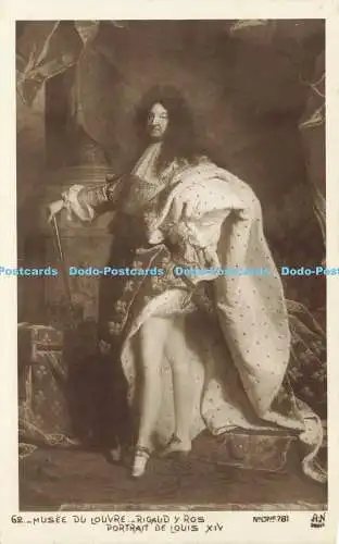 R603264 Musee du Louvre Portrait de Louis XIV A Noyer Rigaud y Ros