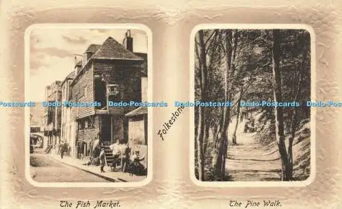 R608007 Folkestone The Fish Market The Pine Walk J Welch Multi View 1910