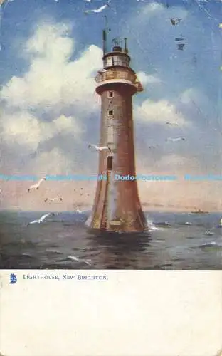 R605462 New Brighton Lighthouse Tuck W J McGuires Egremont Serie 1905