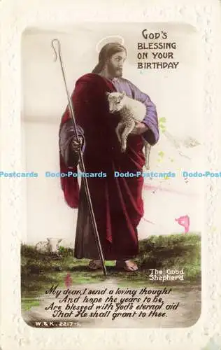 R603290 God Blessing on Your Birthday The Good Shepherd W and K RP