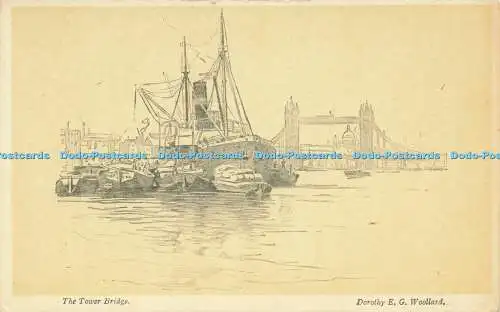 R601823 Tower Bridge Dorothy E G Woollard London Serie Nr 61 D A und C schwarz