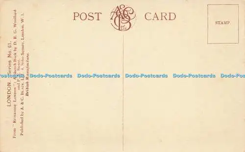 R601823 Tower Bridge Dorothy E G Woollard London Serie Nr 61 D A und C schwarz