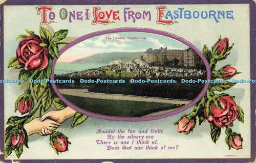 R608060 To One I Love from Eastbourne The Lawns H B Series 1913