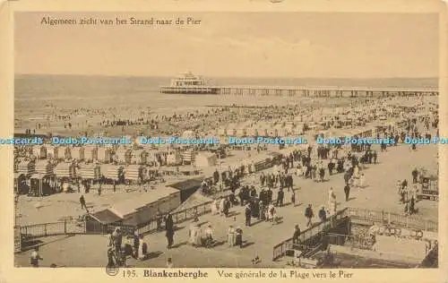 R608062 Blankenberghe Vue Generale de la Plage vers le Pier Albert A Dohmen