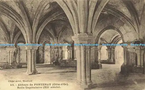 R601875 13 Abbaye de Fontenay Cote dOr Salle Capitulaire XIIe siecle C L B