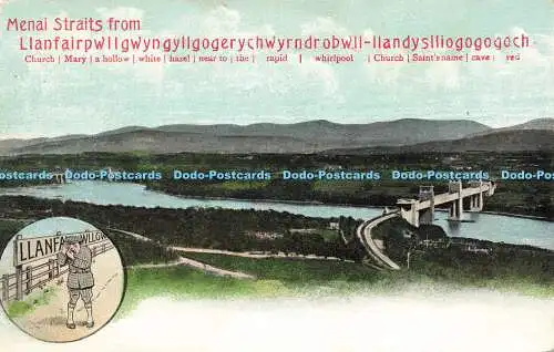 R601886 Menai Straits Church Mary eine hohle weiße Hasel nahe schnellem Whirlpool C