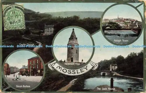 R608111 Mossley Hartshead Pike Castle Clough Rough Town E and G P O No 104 Multi