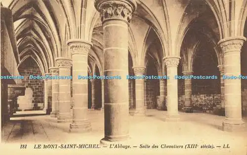 R608117 Le Mont Saint Michel L Abbaye Salle des Chevaliers XIII siecle LL 181 Le