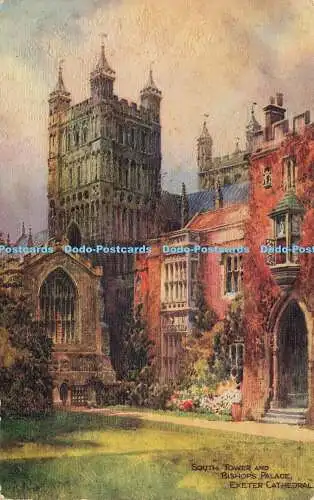 R603408 Exeter Cathedral South Tower and Bishop Palace J Salmon W H Sweet 1934