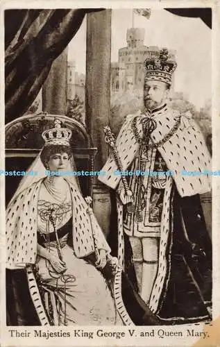 R603416 Ihre Majestäten König George V und Queen Mary Davidson Bros alle britischen P