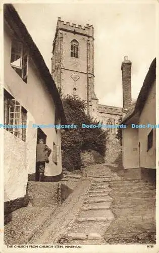 R603434 Minehead The Church from Church Steps 1942