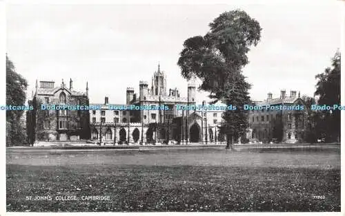 R605621 St Johns College Cambridge 77862 Valentines Silveresque Postkarten