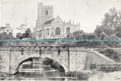 R605641 Broxbourne Church Herts T J T 1904 Princess Romane Serie