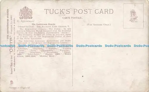 R608226 Die Coldstream Guards Wachablösung in St James Tuck Oilette Postkarte N