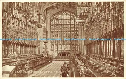 R602033 Chor East St Georges Chapel Windsor 4342 Phototype Valentines 1953
