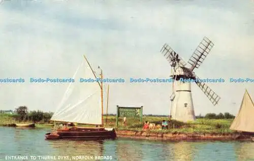 R608246 Norfolk Broads Eingang zum Thurne Dyke J Salmon Cameracolour