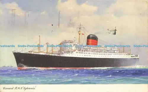 R608251 Cunard R M Sylvania Postkarte 1957