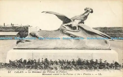 R605696 51 Calais Le Monument aux Victimes du Pluviose Denkmal für Victi errichtet