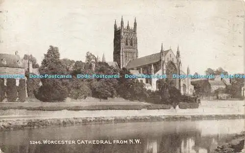 R608296 Worcester Cathedral from N W Photochrom Sepiatone Series 1918