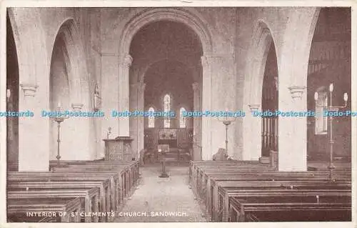 R605732 Innenraum der St Clements Kirche Sandwich J Jezzard