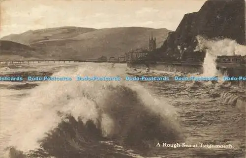 R605757 A Rough Sea at Teignmouth J Welch