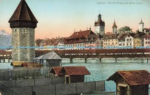 R605760 Luzern Alte Brücke und Wasserturm Wehrli A G Zürich Kilchberg