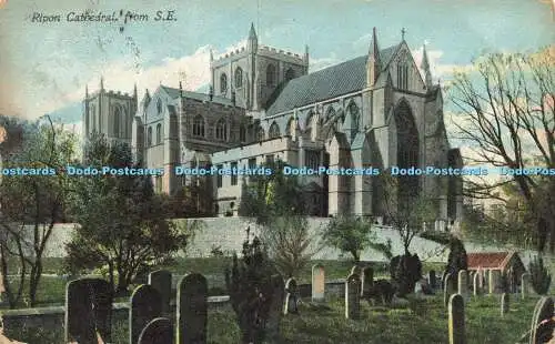 R608353 Ripon Cathedral from S E Woodbury Series No 1198 1905