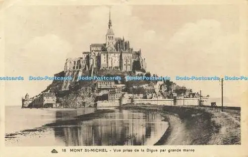 R605784 CAP 18 Mont St Michel Vue prise de la Digue par grande maree Arts Photom