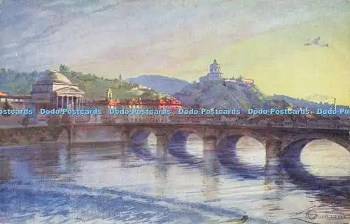 R602171 Torino Il Po la Gran Madre di Dio e Monte Cappuccini Milano