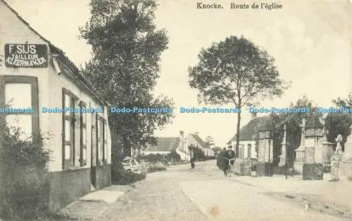 R608398 Knocke Route de l Eglise Postkarte