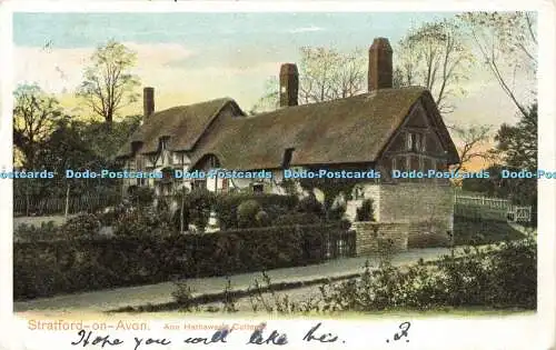 R608423 Stratford on Avon Ann Hathaway Cottage Bild Briefpapier Pfau Auto