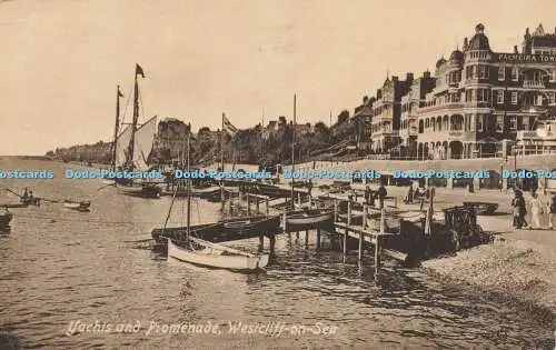 R602221 Yachten and Promenade Westcliff on Sea G K Series No 2 1918