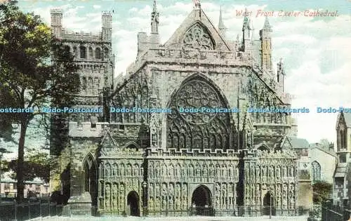 R608455 Exeter Cathedral West Front E S No 518 1906