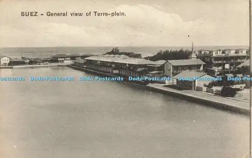 R608486 Suez Gesamtansicht von Terre Plein Kairo Postkarte Trust Serie 599