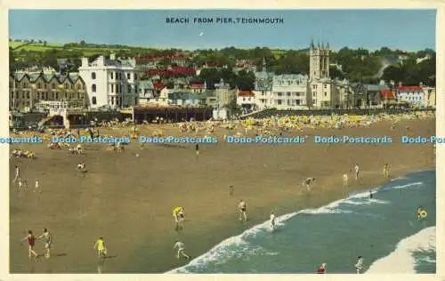 R608487 Teignmouth Beach von Pier E T W Dennis Newcolour