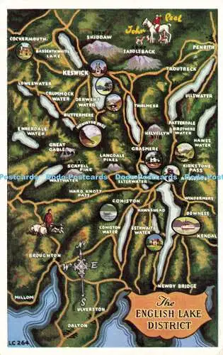 R610564 The English Lake District Map H Webster