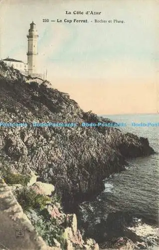 R603772 La Cote d Azur Le Cap Ferrat Roches et Phare P H and Cie