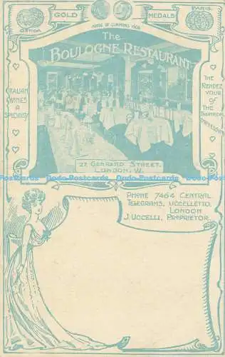 R610611 The Boulogne Restaurant Goldmedaillen Italienische Weine eine Spezialität J Uccelli