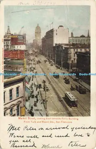 R605982 Market Street mit Blick nach Osten in Richtung Ferry Building von Turk and Mason St