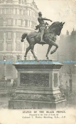 R605999 Statue des Black Prince City of Leeds Colonel T Walter Harding J Bacon