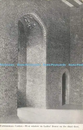 R603858 Schloss Tattershall Westfenster auf Damen Laube im dritten Stock J W Ru