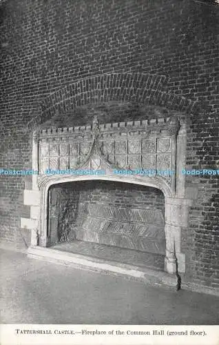 R603859 Schloss Tattershall Kamin des Gemeinschaftssaals Erdgeschoss J W Ruddock