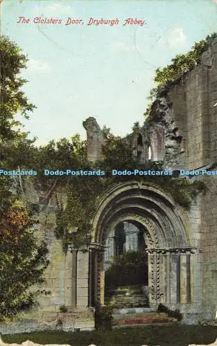 R603868 Dryburgh Abbey The Cloisters Door J Clapperton 1909