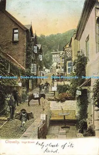 R606054 Clovelly High Street 502 Autochrom Bild Briefpapier Pfau Marke 19