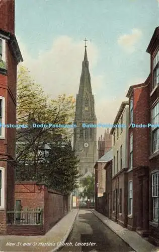 R603904 Leicester New St and St Martin Church W H S and S Autochrom Series No 30